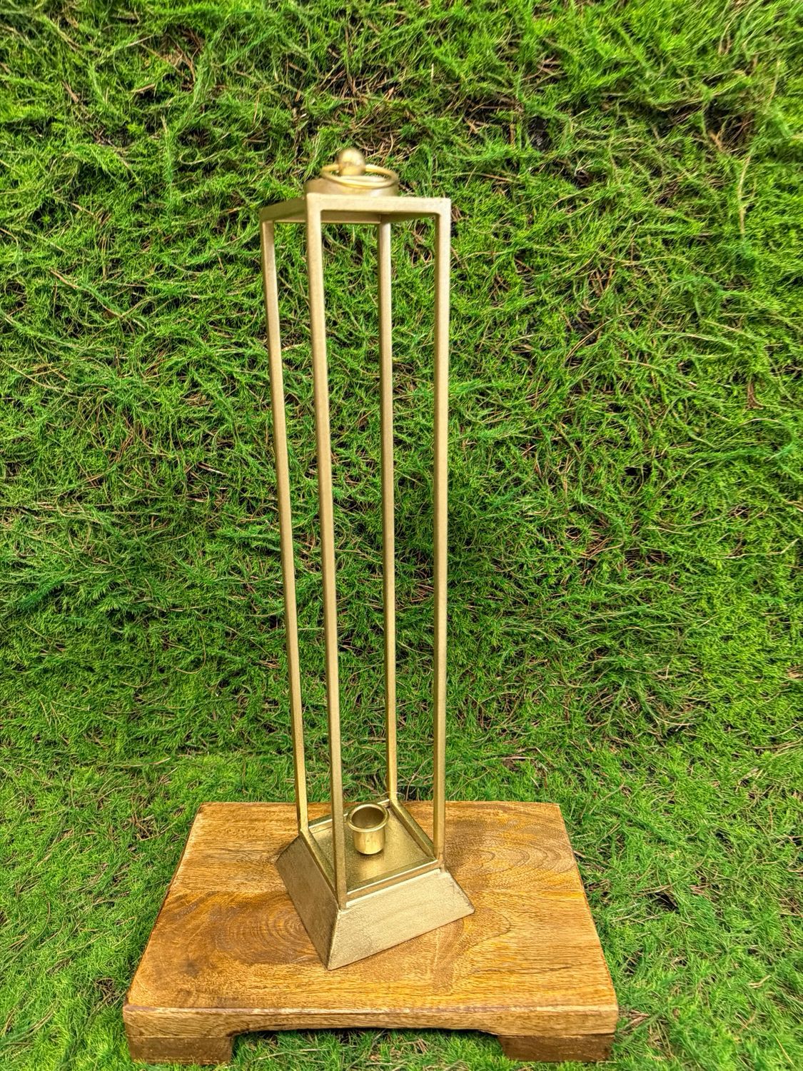 Large Gold Taper Candle Holder 19” H