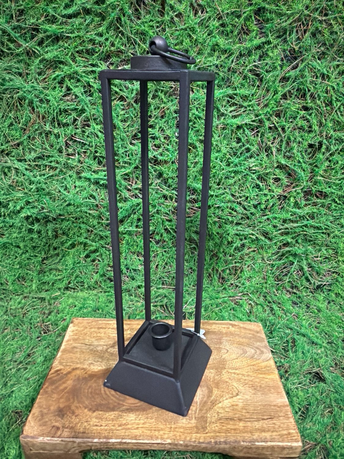 Small Black Taper Candle Holder 15”H