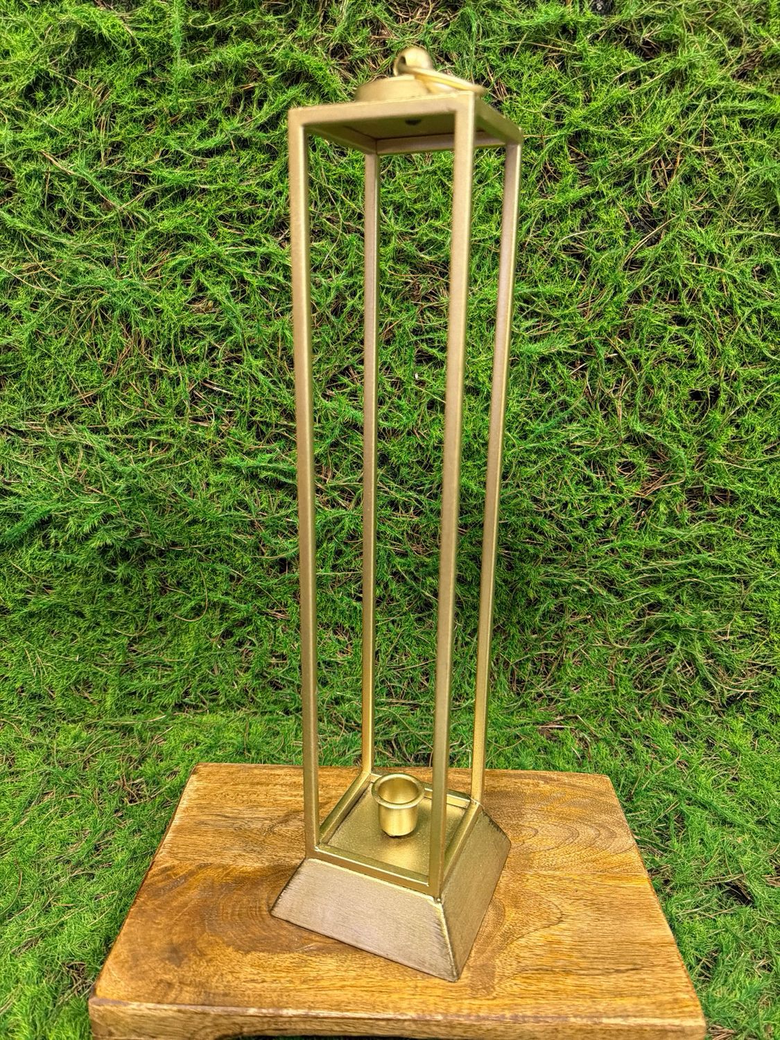 Medium Gold Taper Candle Holder 17” H