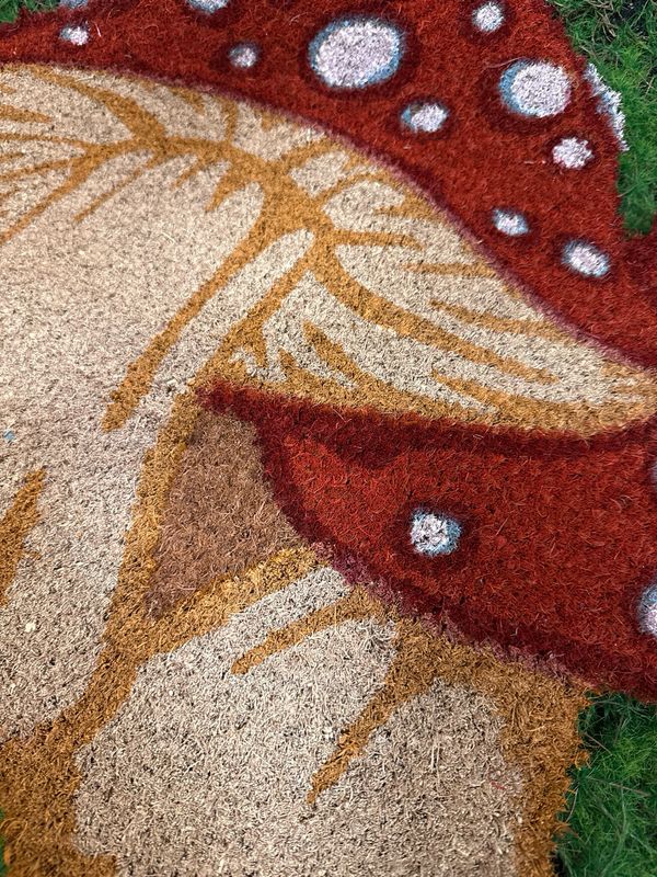 26.7" Mushroom Shaped Coir Doormat