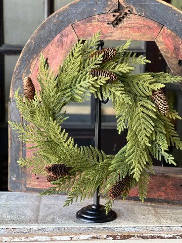 24" Arrow Wood Cedar Wreath