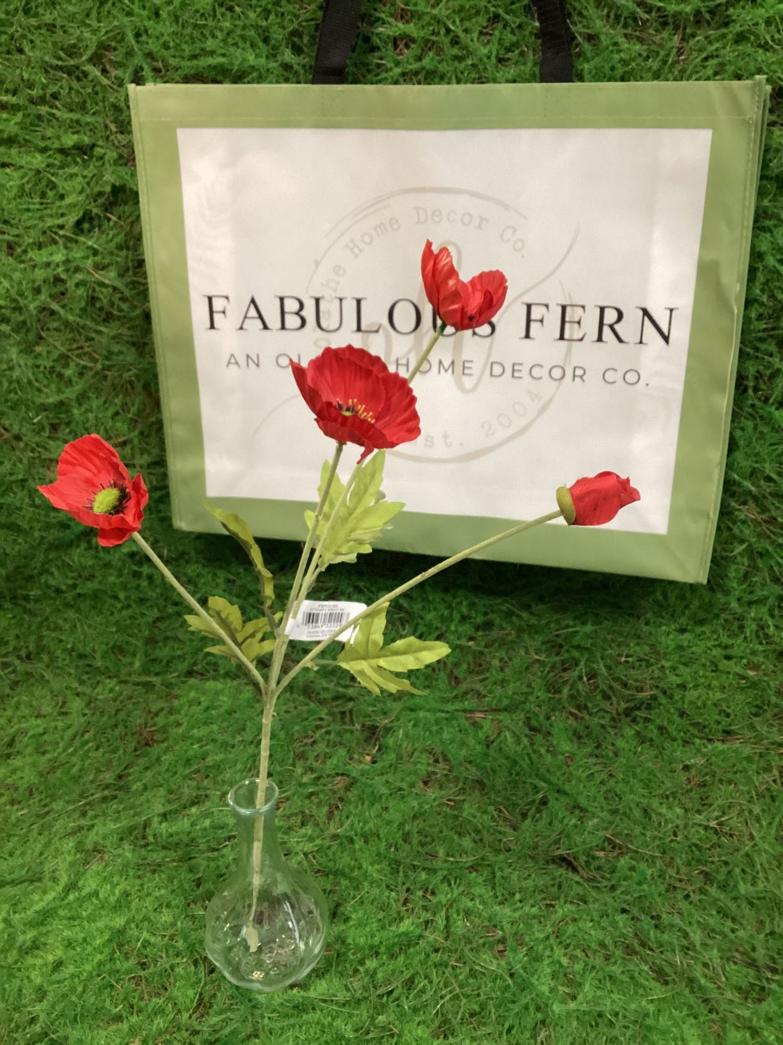 Red Poppy Spray