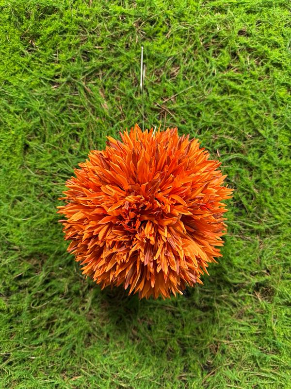 8" Orange Allium Ball