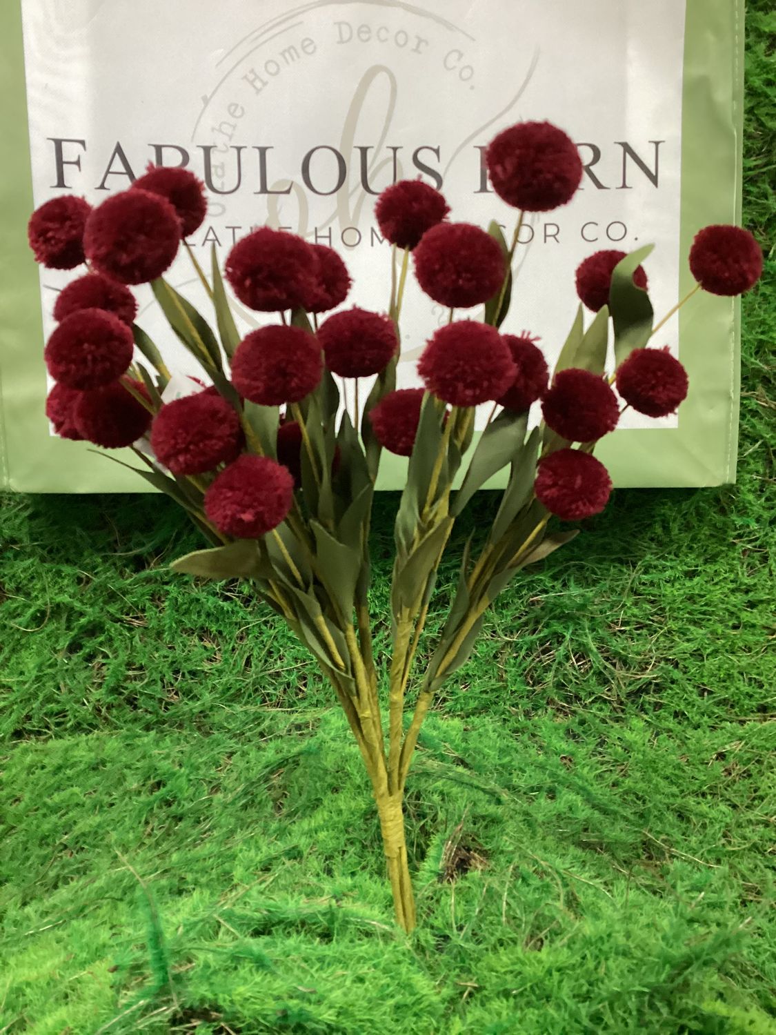 Burgundy Pompom Pick Bundle