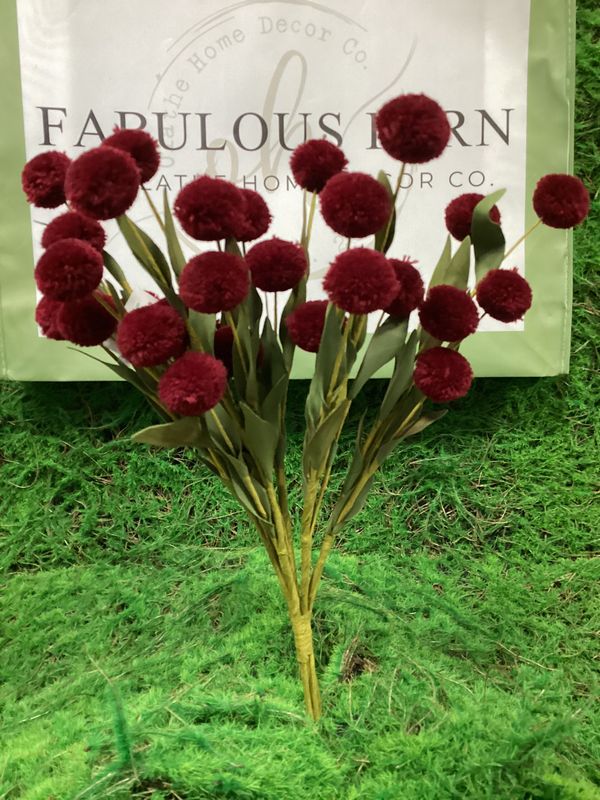 Burgundy Pompom Pick Bundle