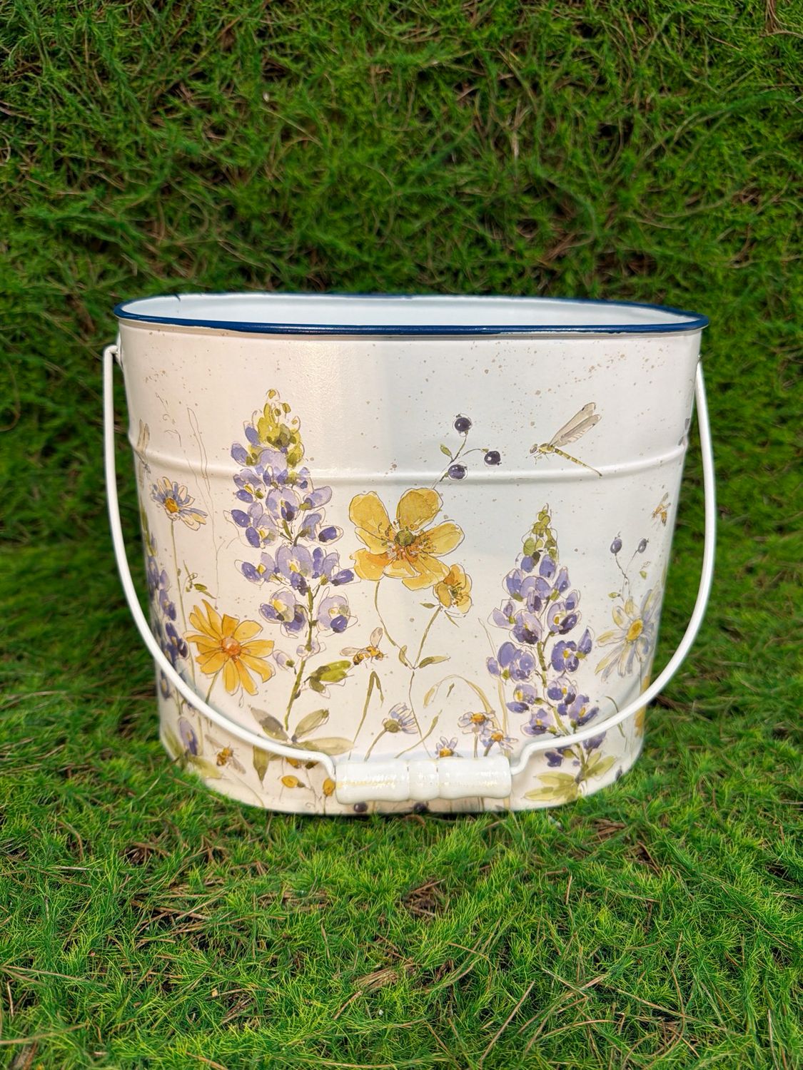 Large Metal Flower Buckets with Handle