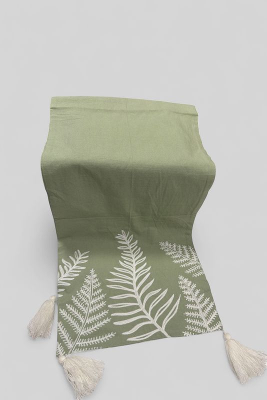 Green Fern Table Runner