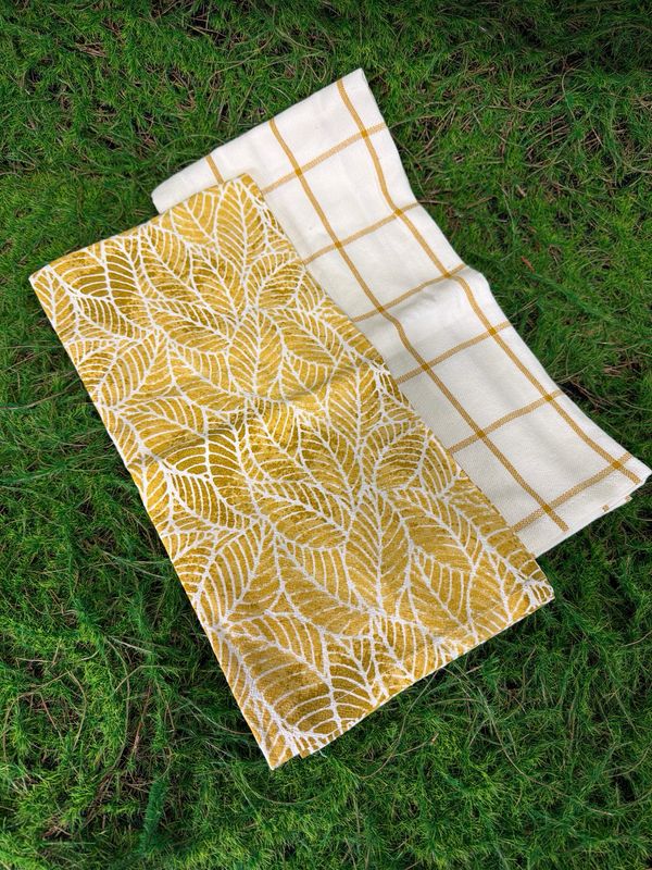 Set of Mustard Yellow Kitchen Towels