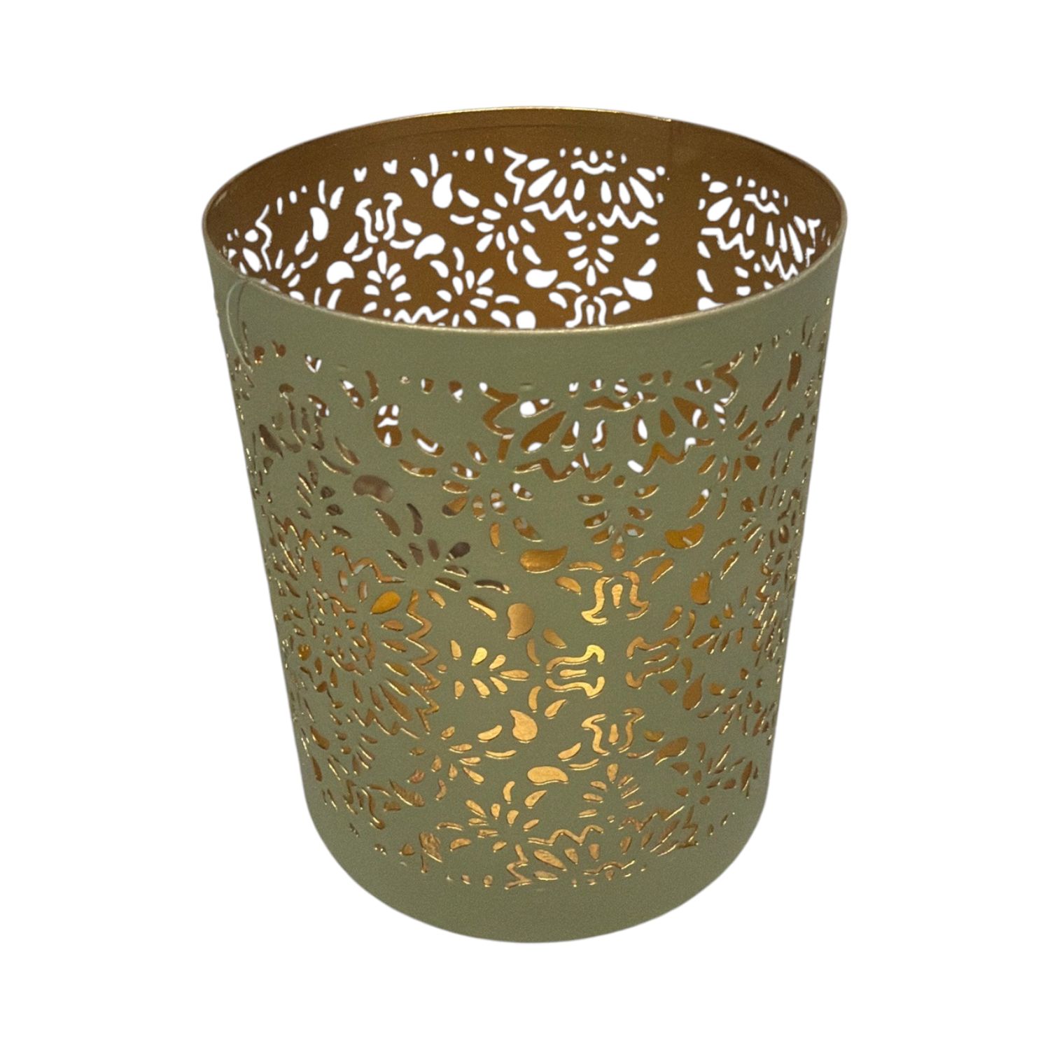 4"x5.5"H Green Deco Lantern
