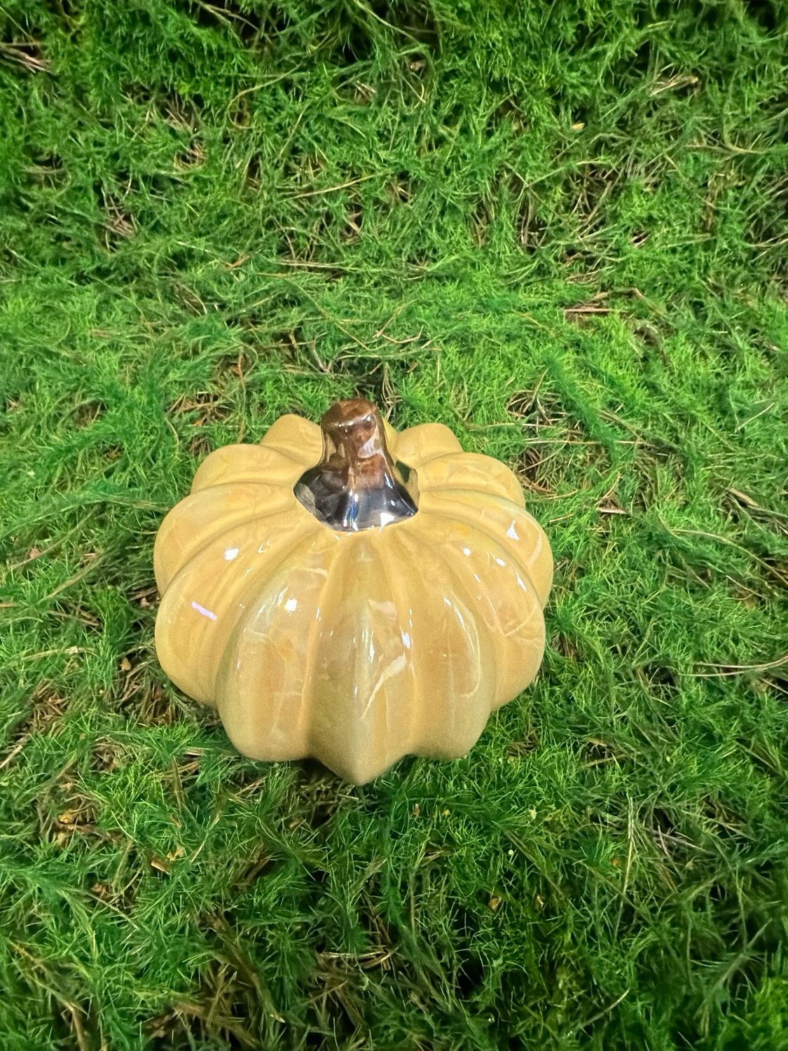 Tan Dolomite Harvest Pumpkin 3.75”H