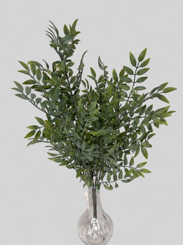 21" Green Ruscus Bush