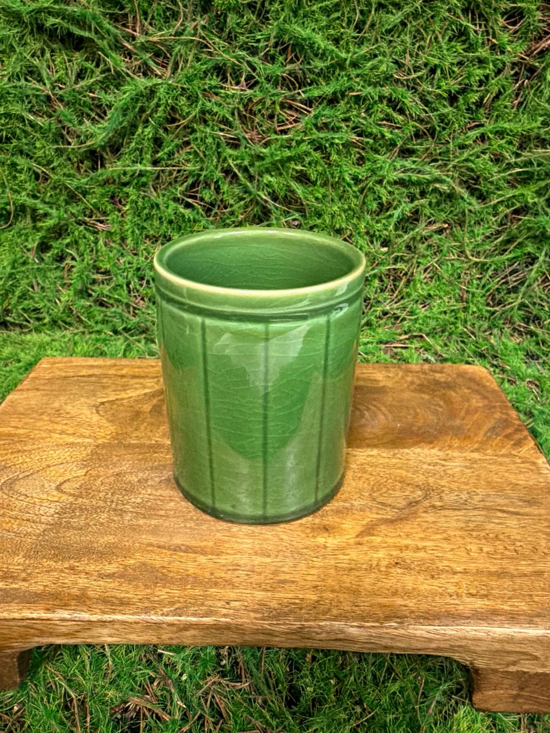 Small Green Planter 4.25"H