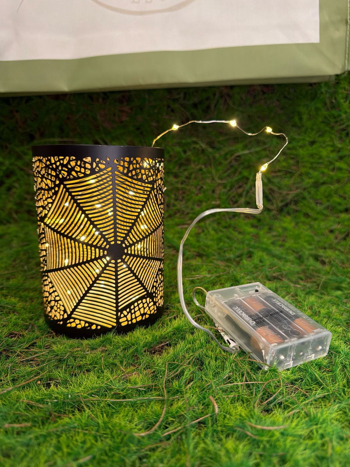 Medium Black Metal Spider Candleholder