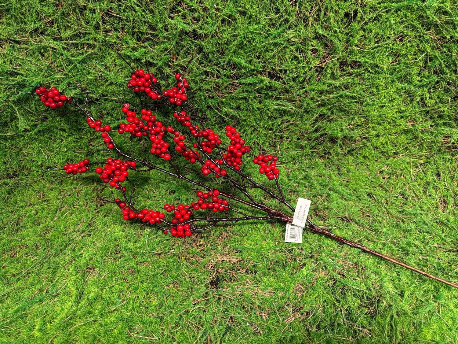 39" Red Berry Branch Weather Resistent