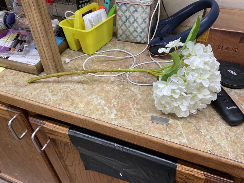 18" White UV Protected Hydrangea
