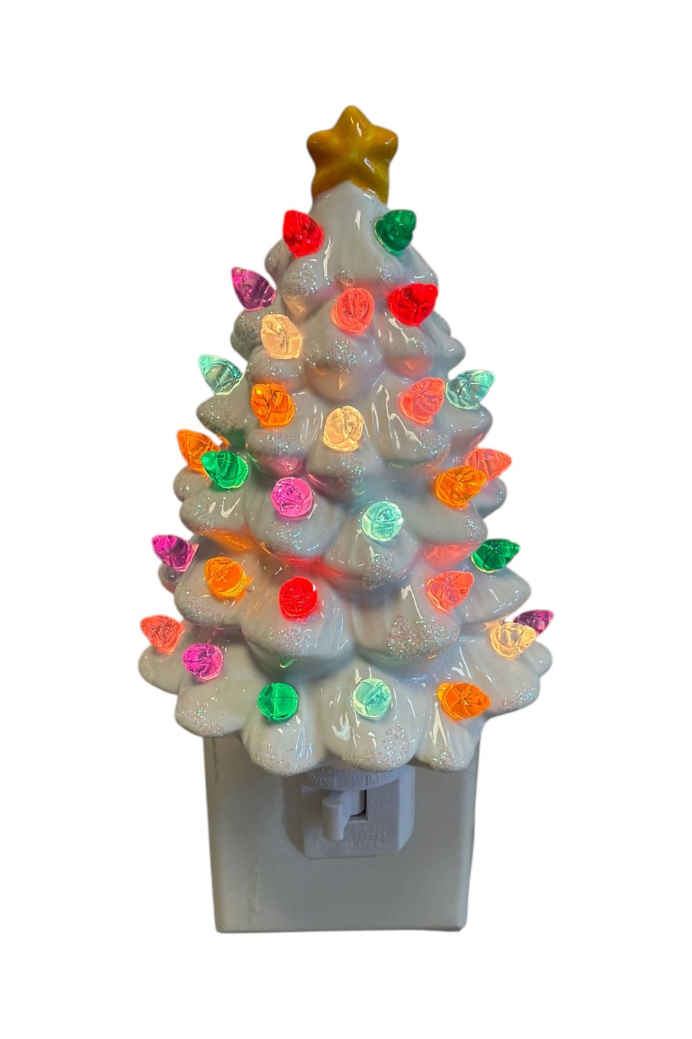 White 6.1"H Electric Dolomite Christmas Night Light