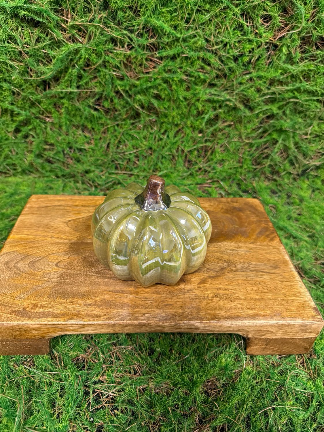 Green Dolomite Harvest Pumpkin 3.75”H
