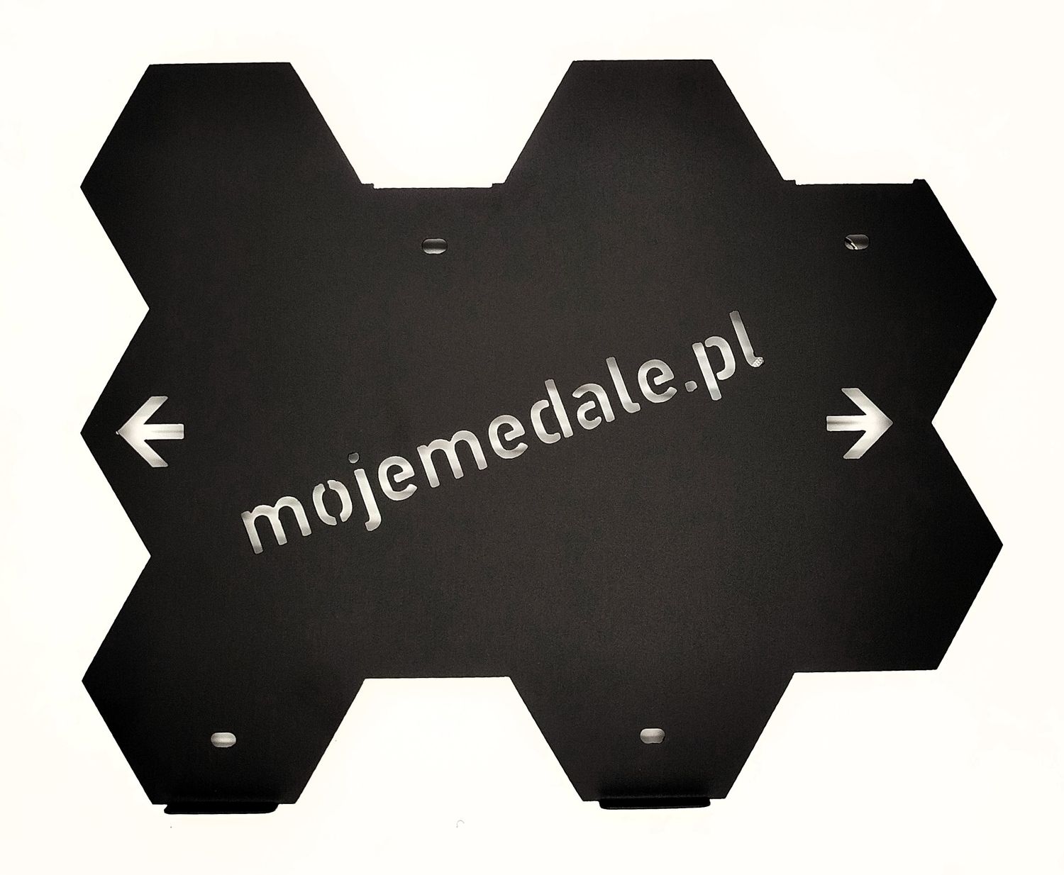 Panel metalowy czarny rozmiar: 10 medali