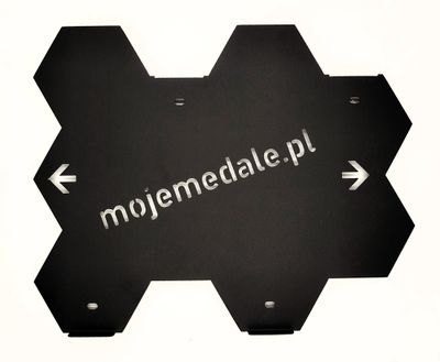 Panel metalowy czarny rozmiar: 10 medali