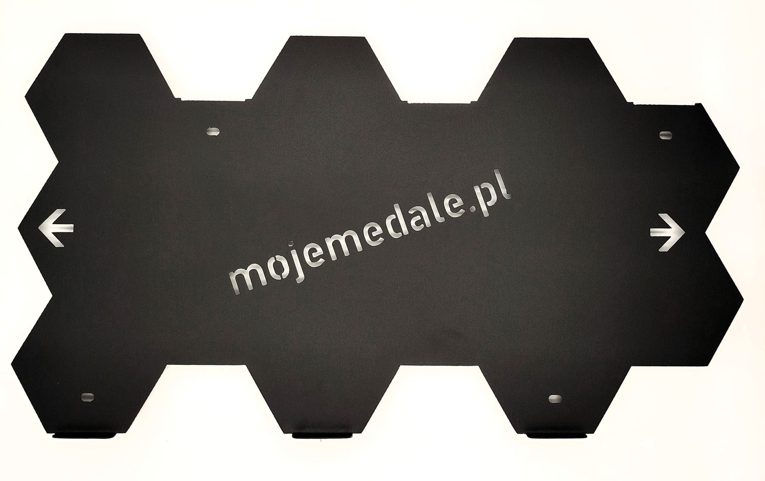 Panel metalowy czarny rozmiar: 15 medali
