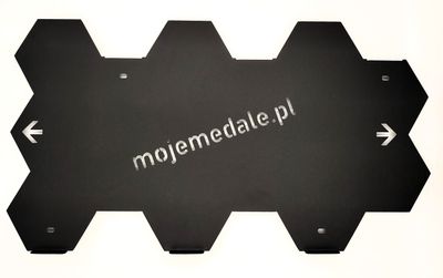 Panel metalowy czarny rozmiar: 15 medali