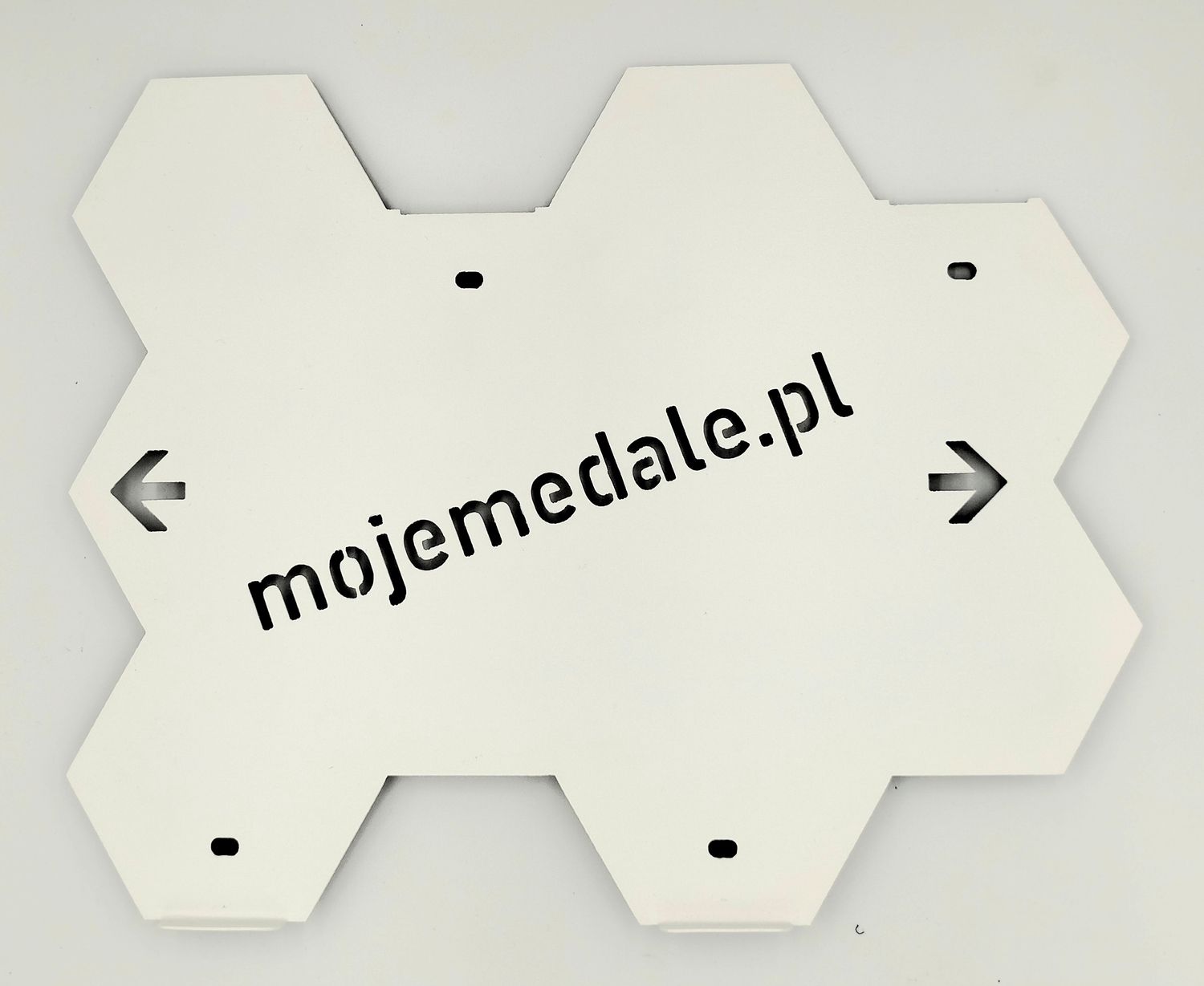 Panel metalowy Biały rozmiar: 10 medali