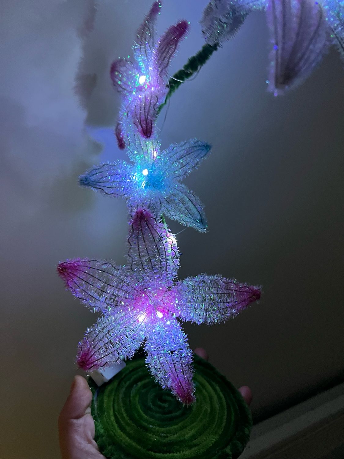 Handmade Glitter 4 Flower Decoration