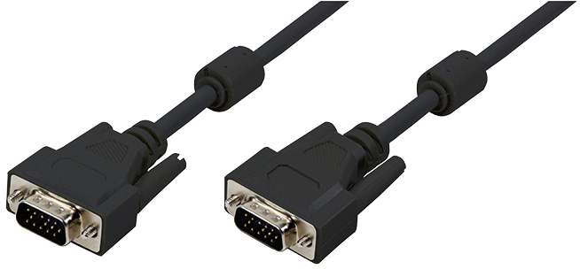 VGA Monitor kabel 15HDM (mannetje) naar 15HDM (mannetje) (ferrietkern)