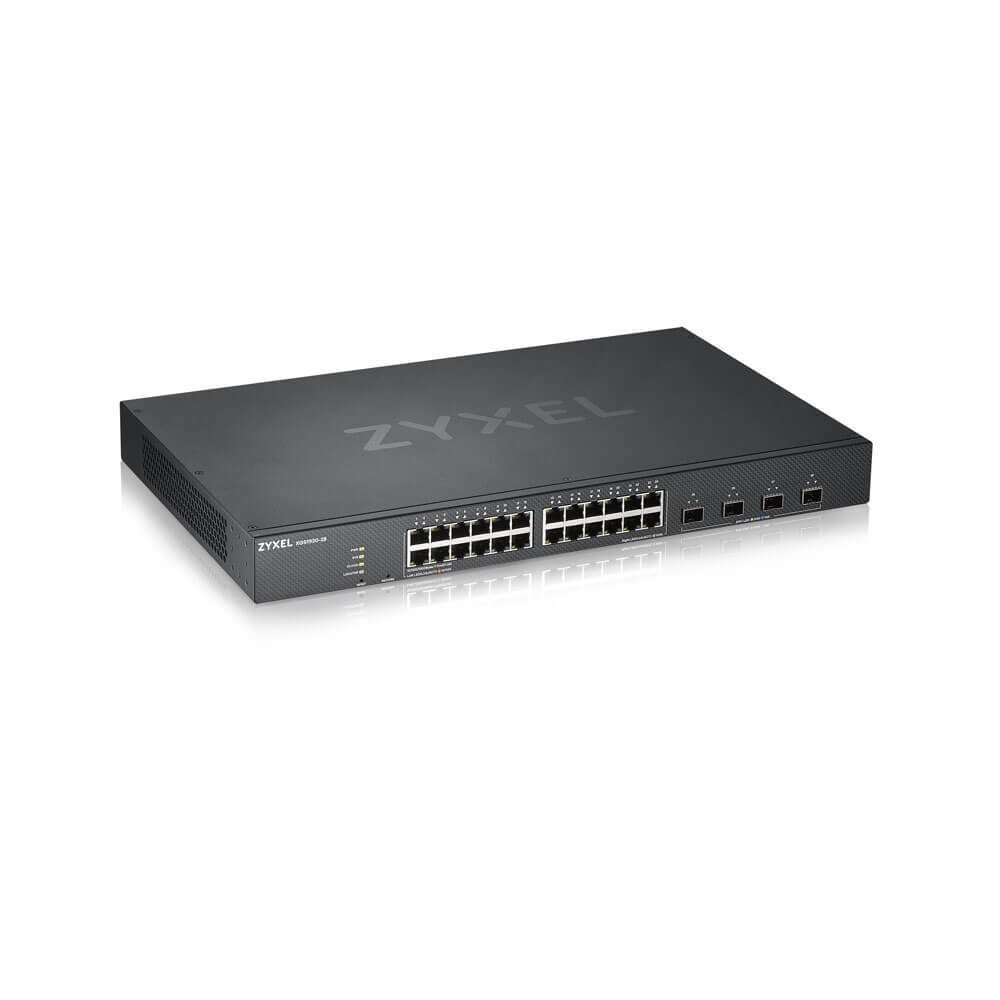 ZyXEL XGS1930-28, 28 Port Smart Managed Switch, 24x Gigabit Copper and 4x 10G SFP+, hybird mode, standalone or NebulaFlex Cloud