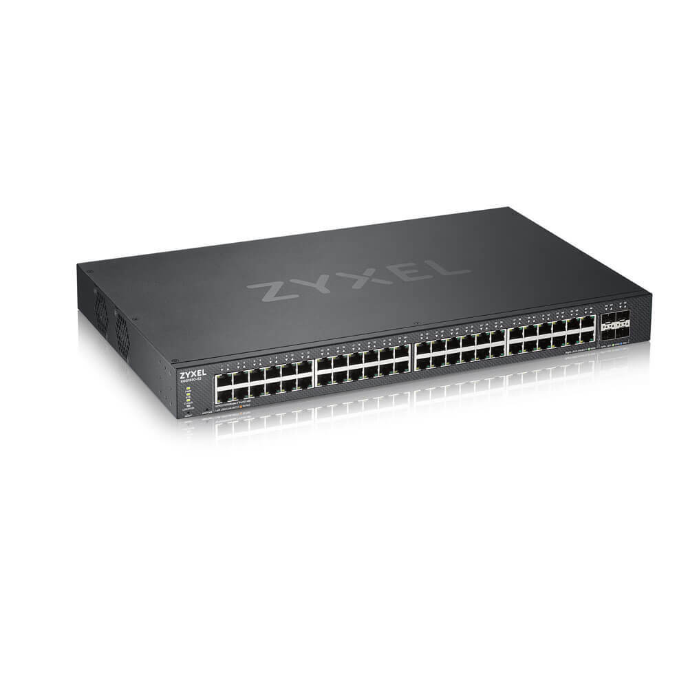 ZyXEL XGS1930-52, 52 Port Smart Managed Switch, 48x Gigabit Copper and 4x 10G SFP+, hybird mode, standalone or NebulaFlex Cloud