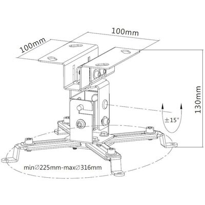 PROJECTOR CEILING MOUNT 20KG