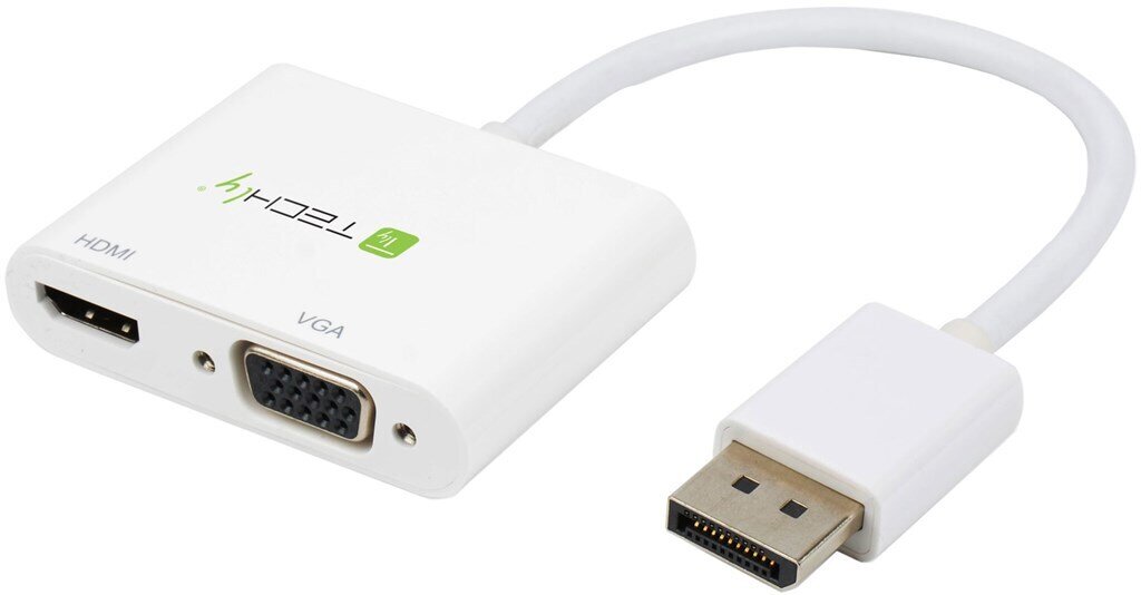 TECHLY DISPLAYPORT MALE TO HDMI & VGA FEMALE ADAPTER