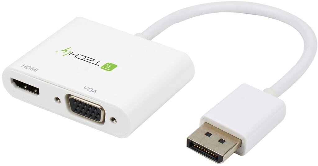 TECHLY DISPLAYPORT MALE TO HDMI & VGA FEMALE ADAPTER