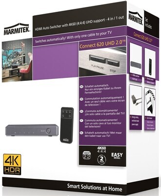 MARMITEK 4X1 4K HDMI SWITCH WITH BUILT-IN REPEATER & REMOTE