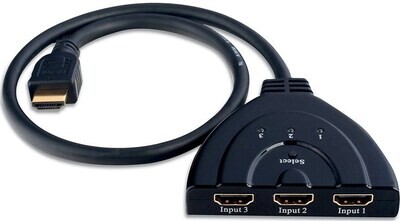 TECHLY 3x1 4K BI-DIRECTIONAL HDMI SWITCH WITH CABLE