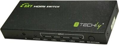 TECHLY 5X1 4K HDMI SWITCH WITH REMOTE CONTROL