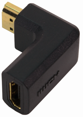 LOGILINK HDMI GENDER ADAPTER MALE TO FEMALE ANGLED DOWN