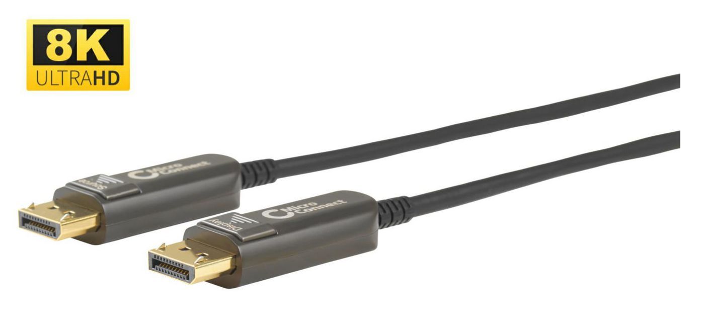 MicroConnect DisplayPort Optic Fiber 1.4 8K kabel