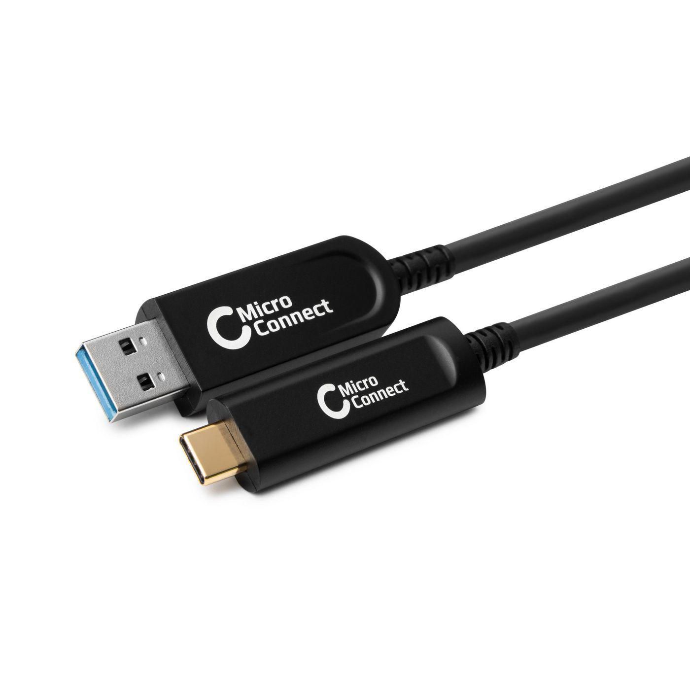 MicroConnect USB-C to USB-A 3.2 Gen 2 - Premium Optic Fiber kabel