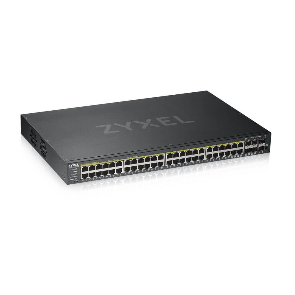 Zyxel GS1920-48HPV2 Managed Gigabit Ethernet (10/100/1000) Power over Ethernet (PoE) Zwart Zyxel GS1920-48HPV2 Managed Gigabit Ethernet (10/100/1000) Power over Ethernet (PoE) Zwart