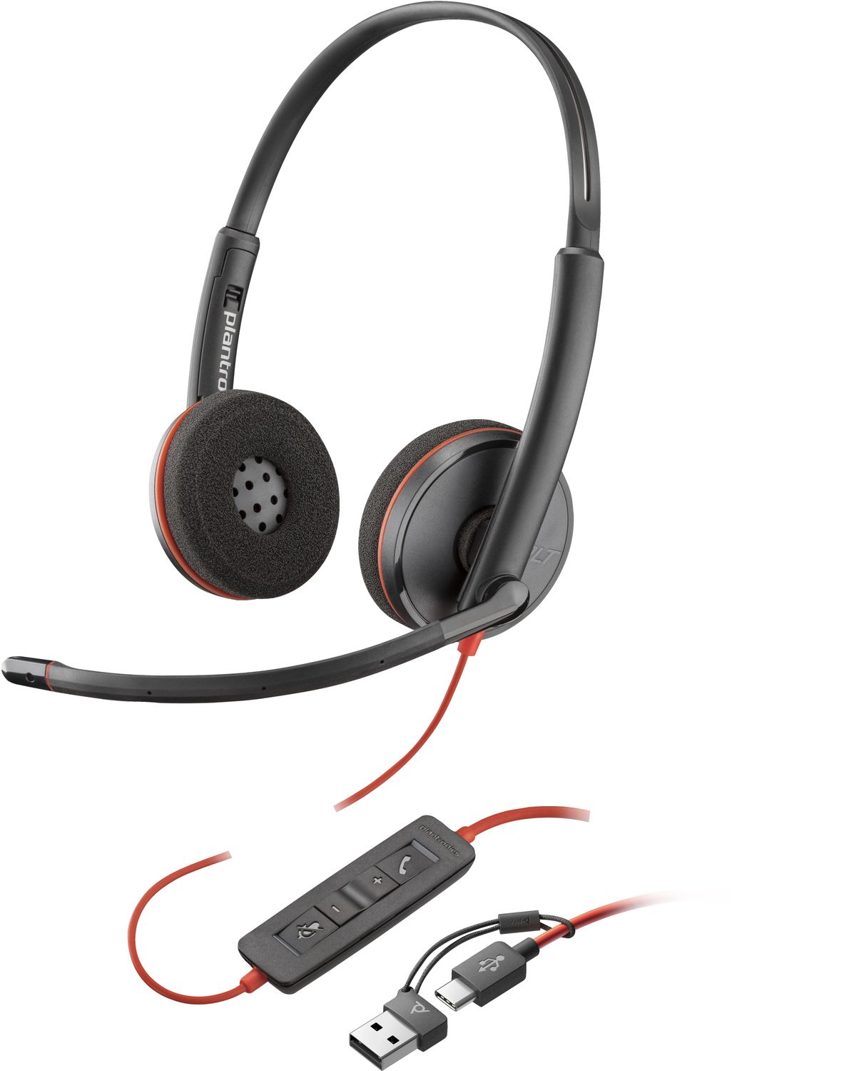 POLY Blackwire 3220 stereo USB-C-headset + USB-C/A-adapter (bulk) POLY Blackwire 3220 stereo USB-C-headset + USB-C/A-adapter (bulk)