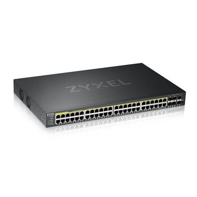 Zyxel GS2220-50HP-EU0101F netwerk-switch Managed L2 Gigabit Ethernet (10/100/1000) Power over Ethernet (PoE) Zwart