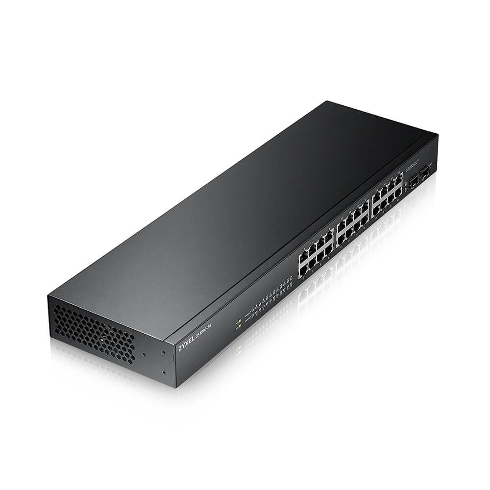 Zyxel GS-1900-24 v2 Managed L2 Gigabit Ethernet (10/100/1000) 1U Zwart Zyxel GS-1900-24 v2 Managed L2 Gigabit Ethernet (10/100/1000) 1U Zwart