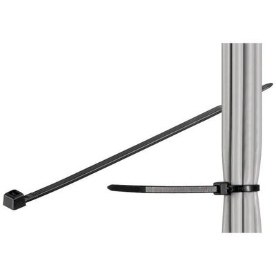 Techly 100 x 2.5mm kabelbinder Nylon Zwart 100 stuk(s)