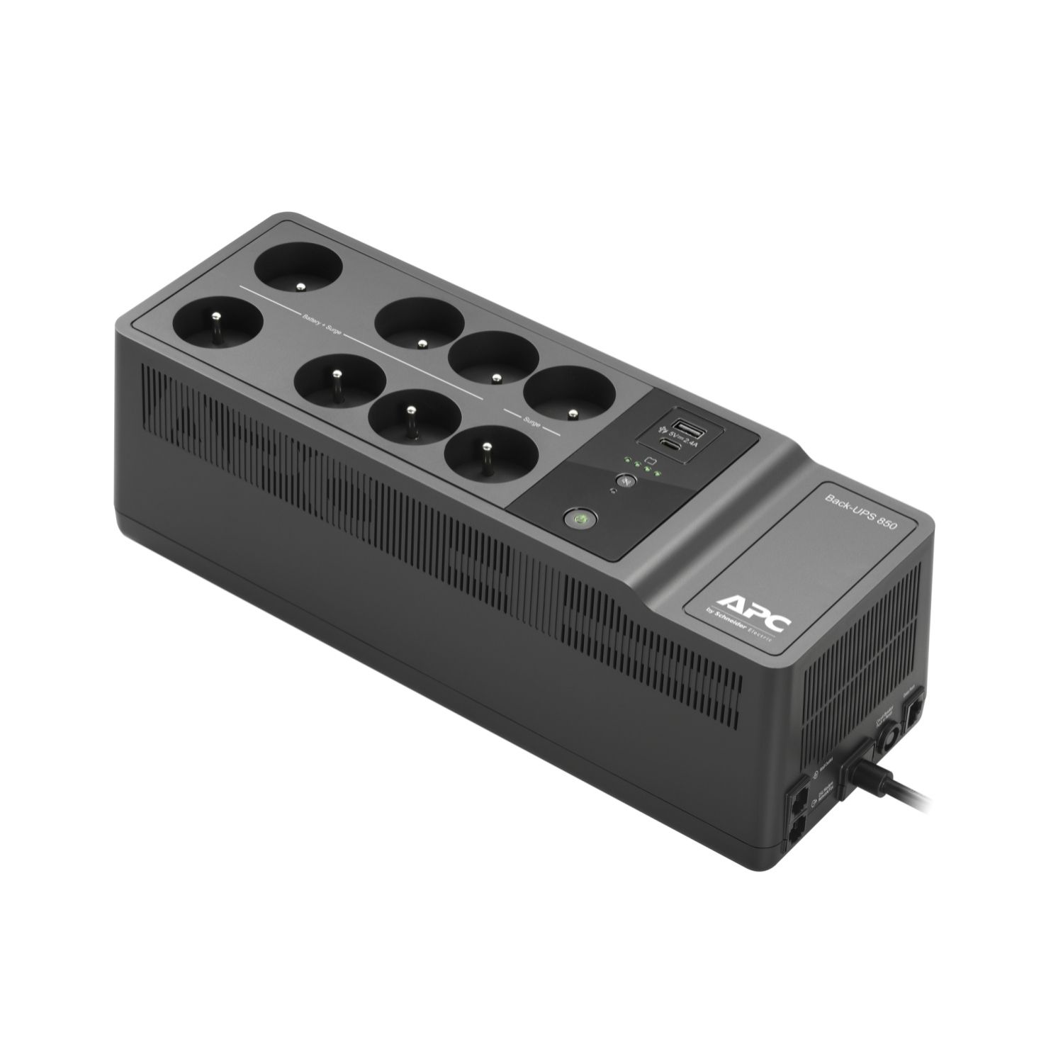 APC Back-UPS BE850G2-FR - Noodstroomvoeding 8x penaarde(België), 850VA, 2 USB opladers, 1 USB datapoort