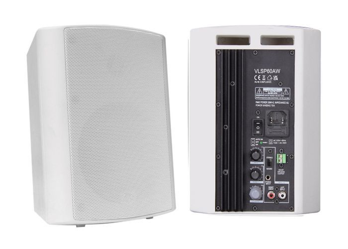 Actieve luidsprekerset, 2x30W, 5,25", Wit