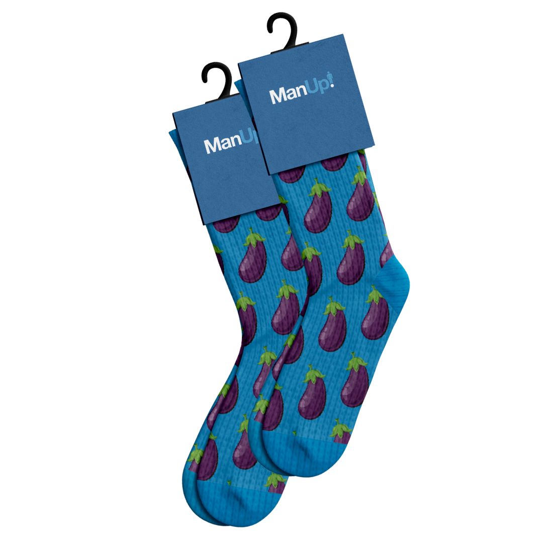 Cheeky Eggplant Socks