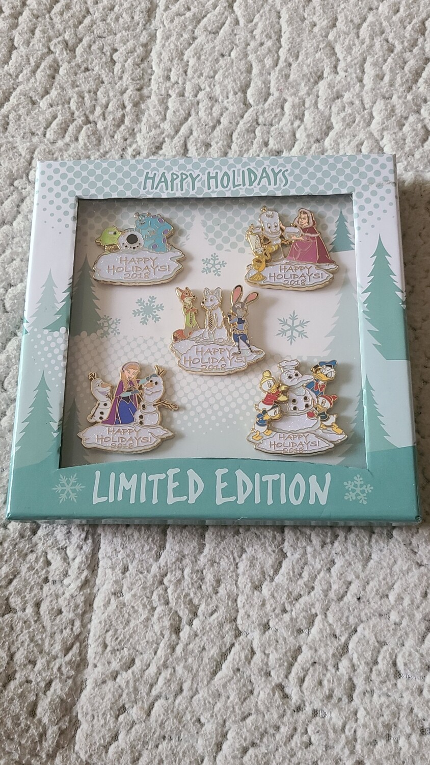 Happy Holidays 2018 Pin Set