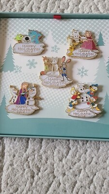 Happy Holidays 2018 Pin Set