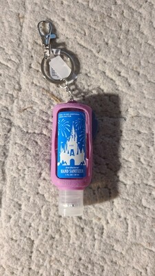 Stitch hand sanitizer keychain/clip holder
